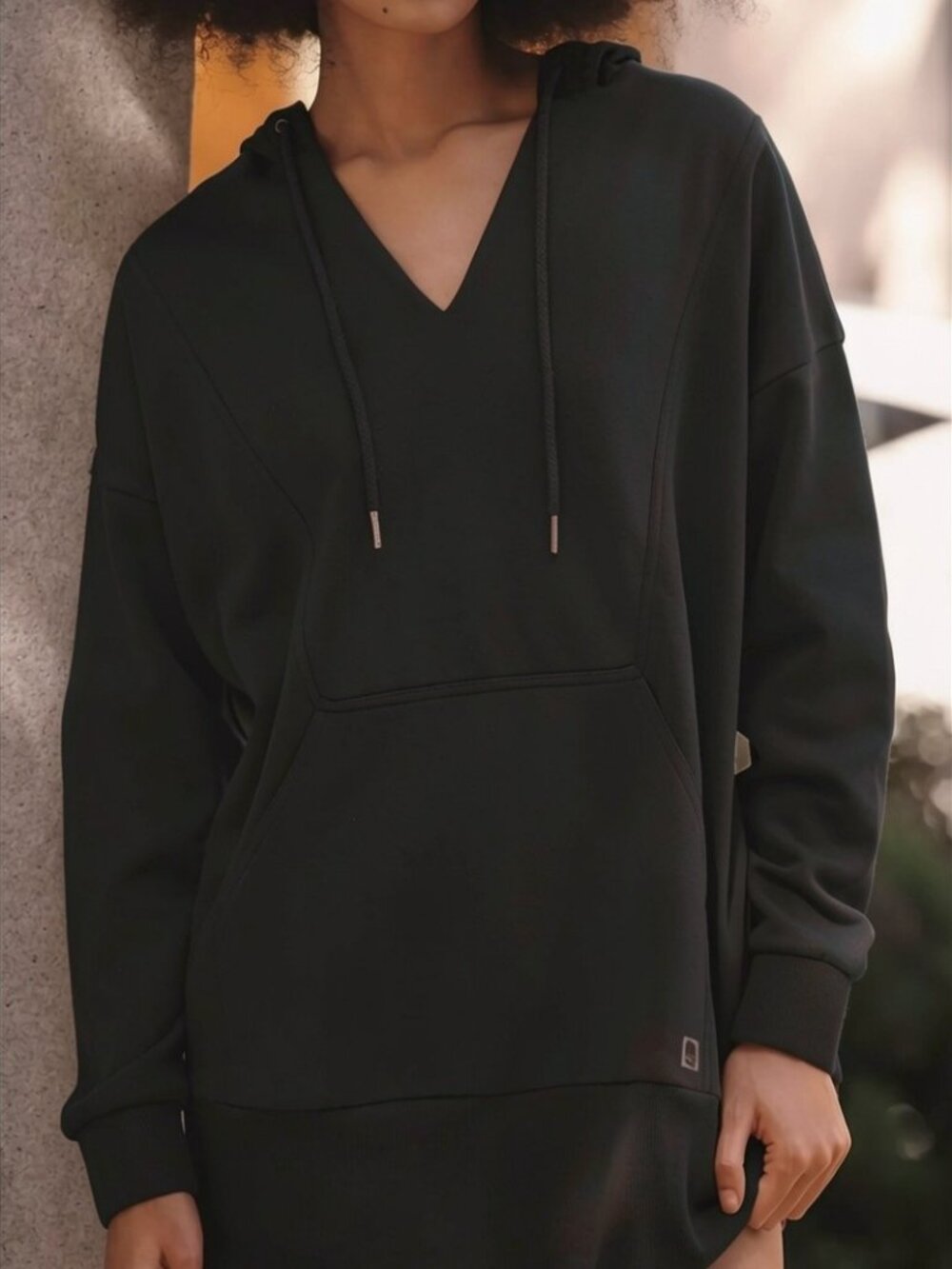 NWT Daily Practice by Anthropologie Long-Sleeve Hoodie in Black